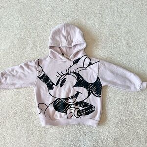 Zara Minnie Mouse Disney Hoodie Sweatshirt, Size 4-5 Years
